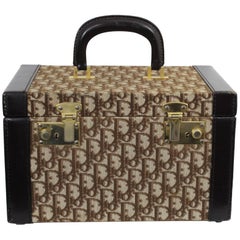 Retro Dior Monogramme Canvas and Leather Vanity Case Trunk 