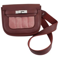 Hermes Berline PM Bag in Dak Red Super Soft Swift Box and Suede