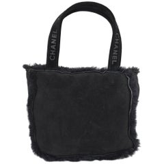 Small Chanel Winter Handbag in Suede and Fur