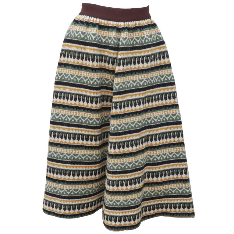 1950's Swedish Wool Knit Circle Skirt For Sale at 1stDibs | swedish ...