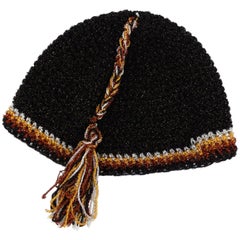 Vintage 1970’s Saks Fifth Avenue Knit Tassel Skullcap 