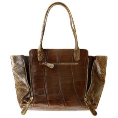 Crocodile & Python Expandable Handbag by Glen Arthur Designs