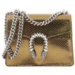 Used Gucci Dionysus Handbag Python with Embellished Detail Mini