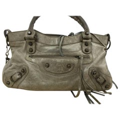 Balenciaga First Classic Studs Handbag Leather