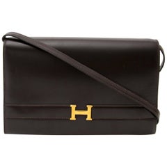 Hermès Brown Annie Clutch Bag