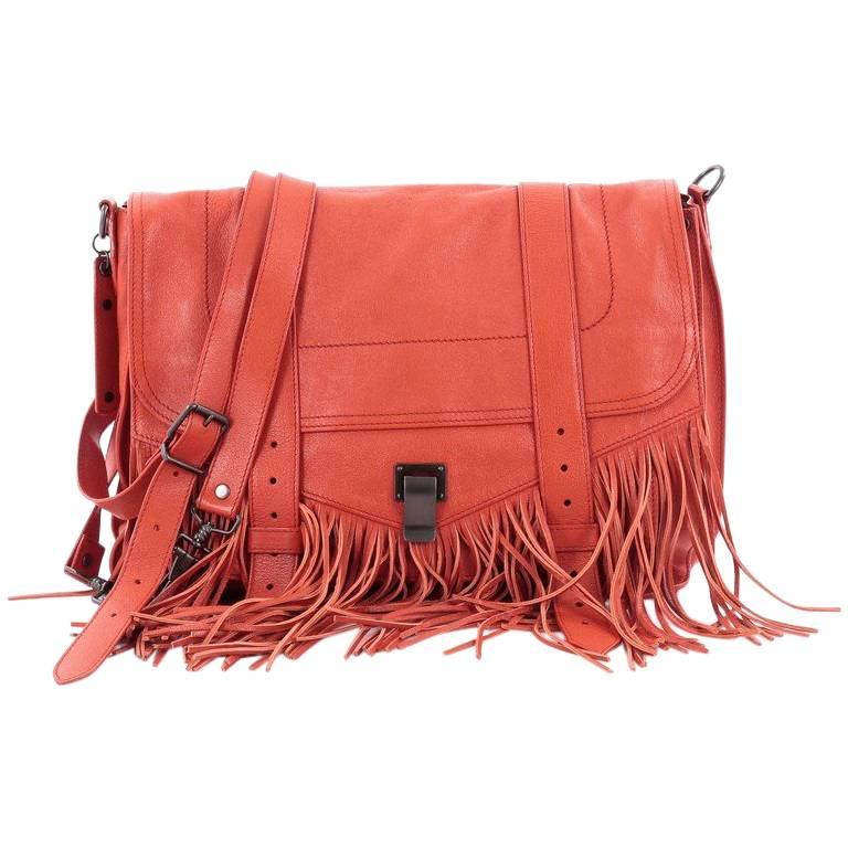Proenza Schouler PS1 Fringe Runner Handbag Leather Large