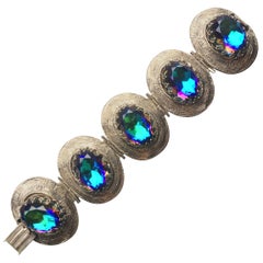 Retro Multicolored gemstone bracelet 