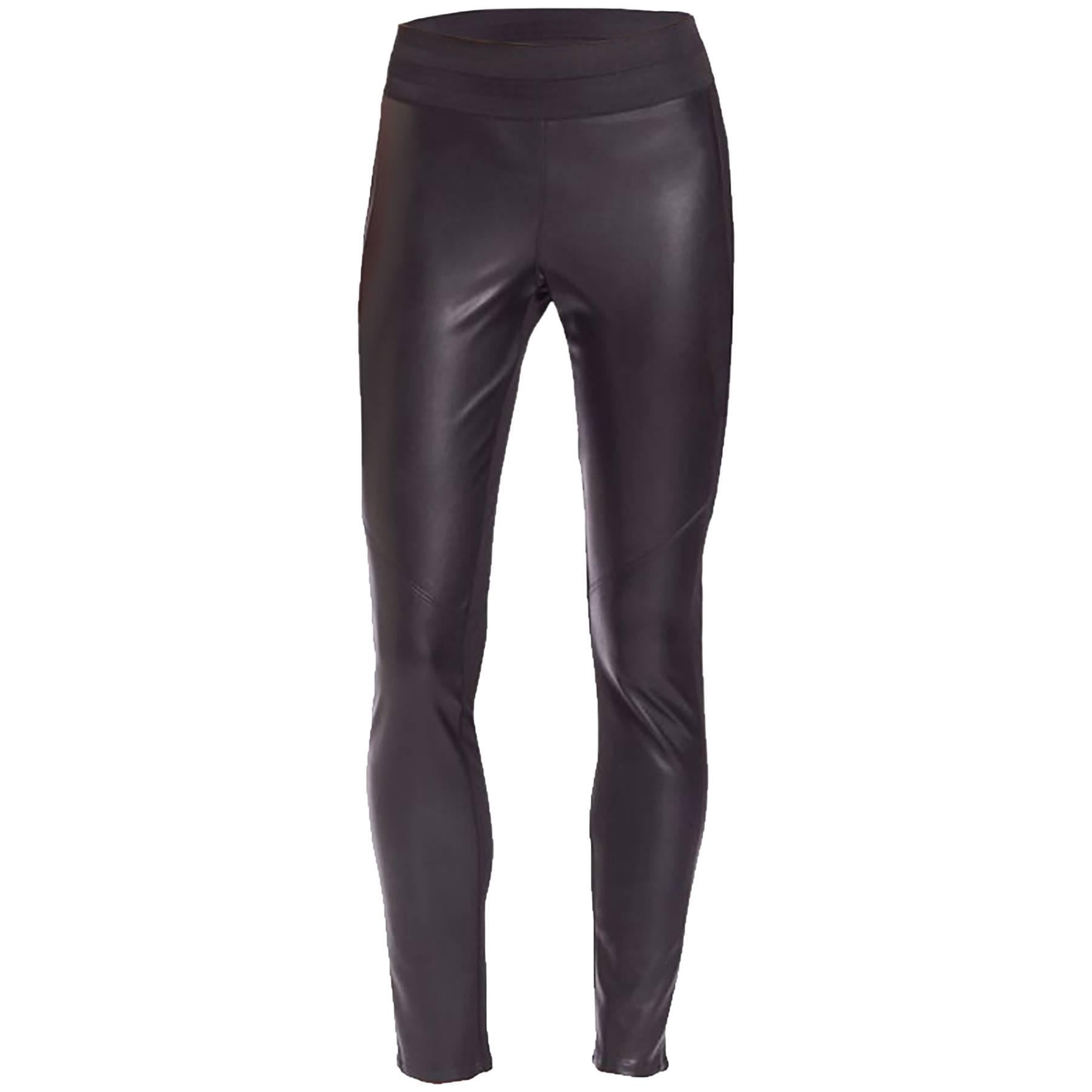 Paige Black Leather Leggings Sz L