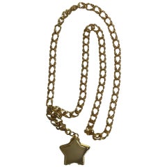 Judith Leiber stars chain belt or necklace gold stars chain and locket rare