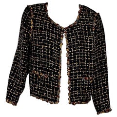 Multicolor Chanel Embellished Woven Jacket