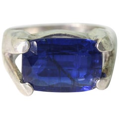 Gorgeous 6.5 Carat Glistening Blue Kyanite Ring