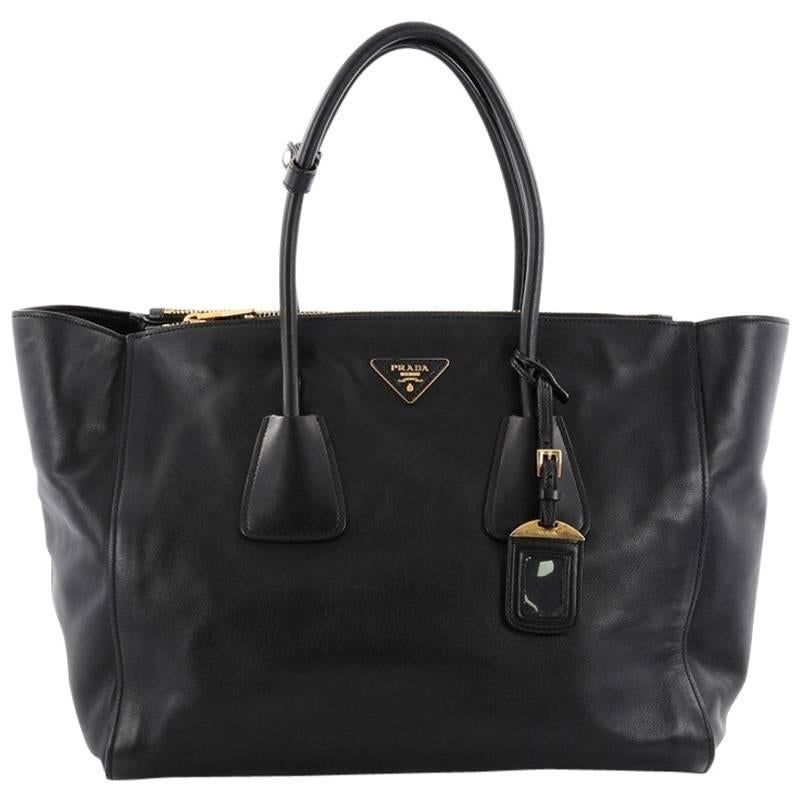 Prada Twin Pocket Tote City Calfskin Large