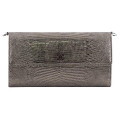 Chanel Wallet On Chain Clutch Iridescent Lizard Embossed Leather 5