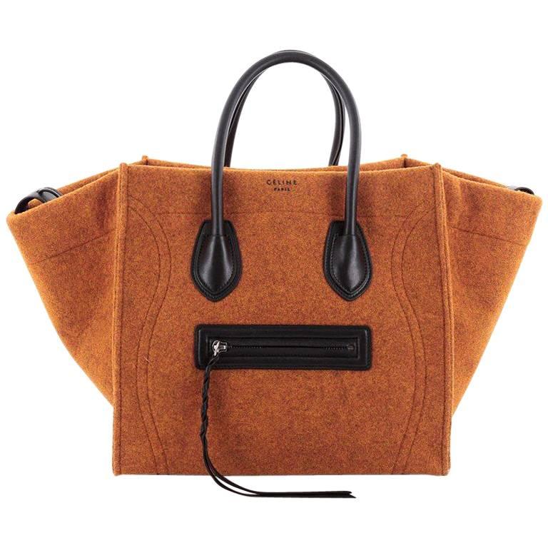 Celine Phantom Handbag Felt and Leather Detail Medium at 1stDibs ...