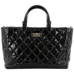 Chanel Rita Tote Quilted Glazed Crackled Calfskin Small 