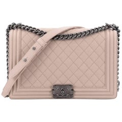 Chanel Boy Flap Bag Quilted Caviar New Medium