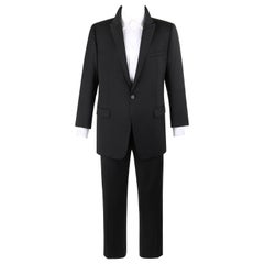EMPORIO ARMANI David Line A/W 2014 DAVID BECKHAM 2 Pc Black Wool Pant Suit Tux