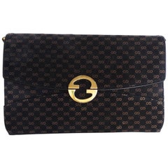 Retro Rare 1970s Gucci Velveteen Monogram Bag