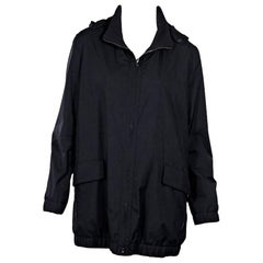 Black Loro Piana Cashmere-Lined Hooded Jacket