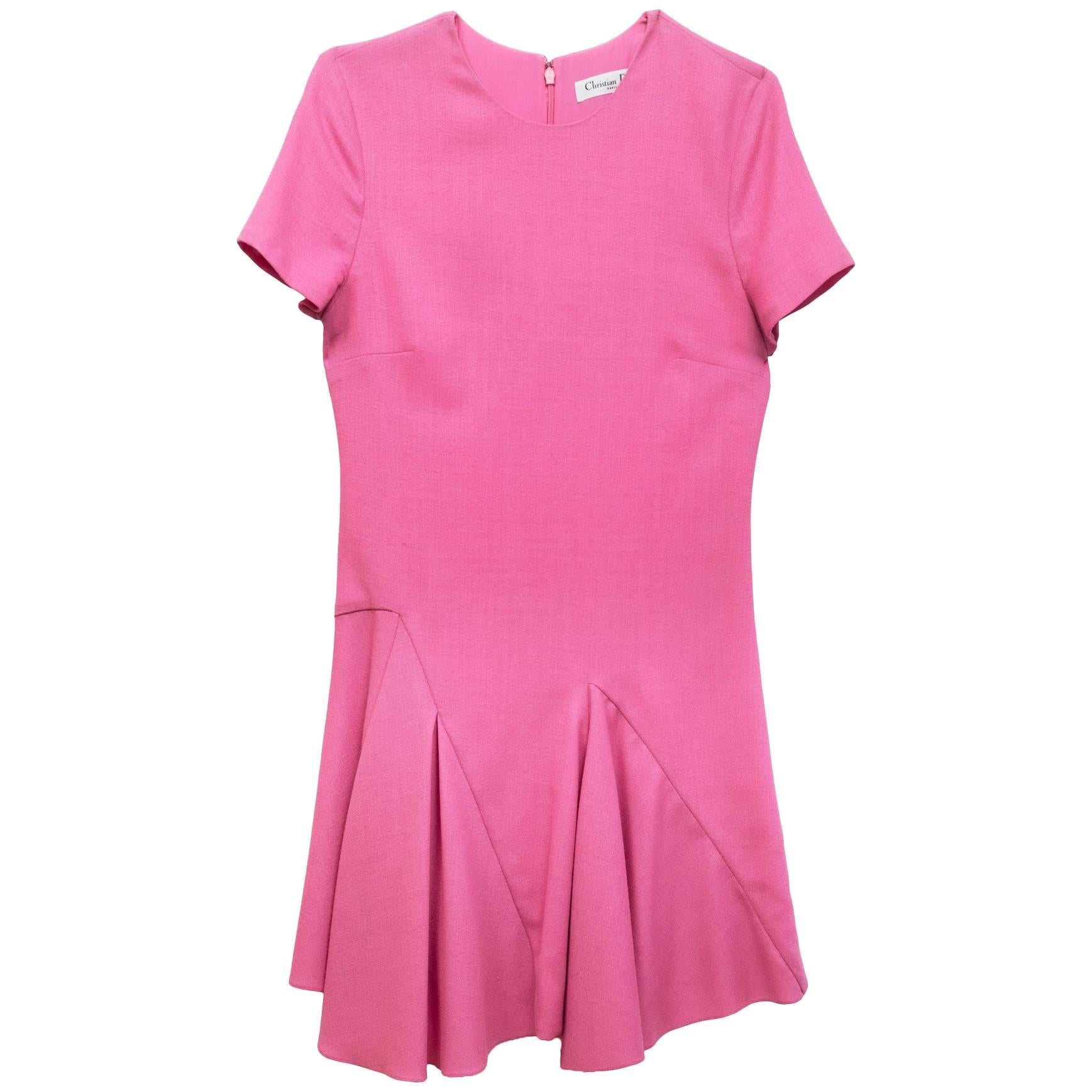 Christian Dior Pink Wool Dress Sz 6