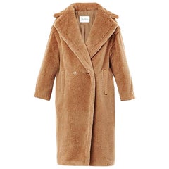 Max Mara Braun Teddybär Icon Mantel Sz M NWT