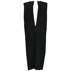 Rare Hermes By Martin Margiela Iconic Black V Dress 1998