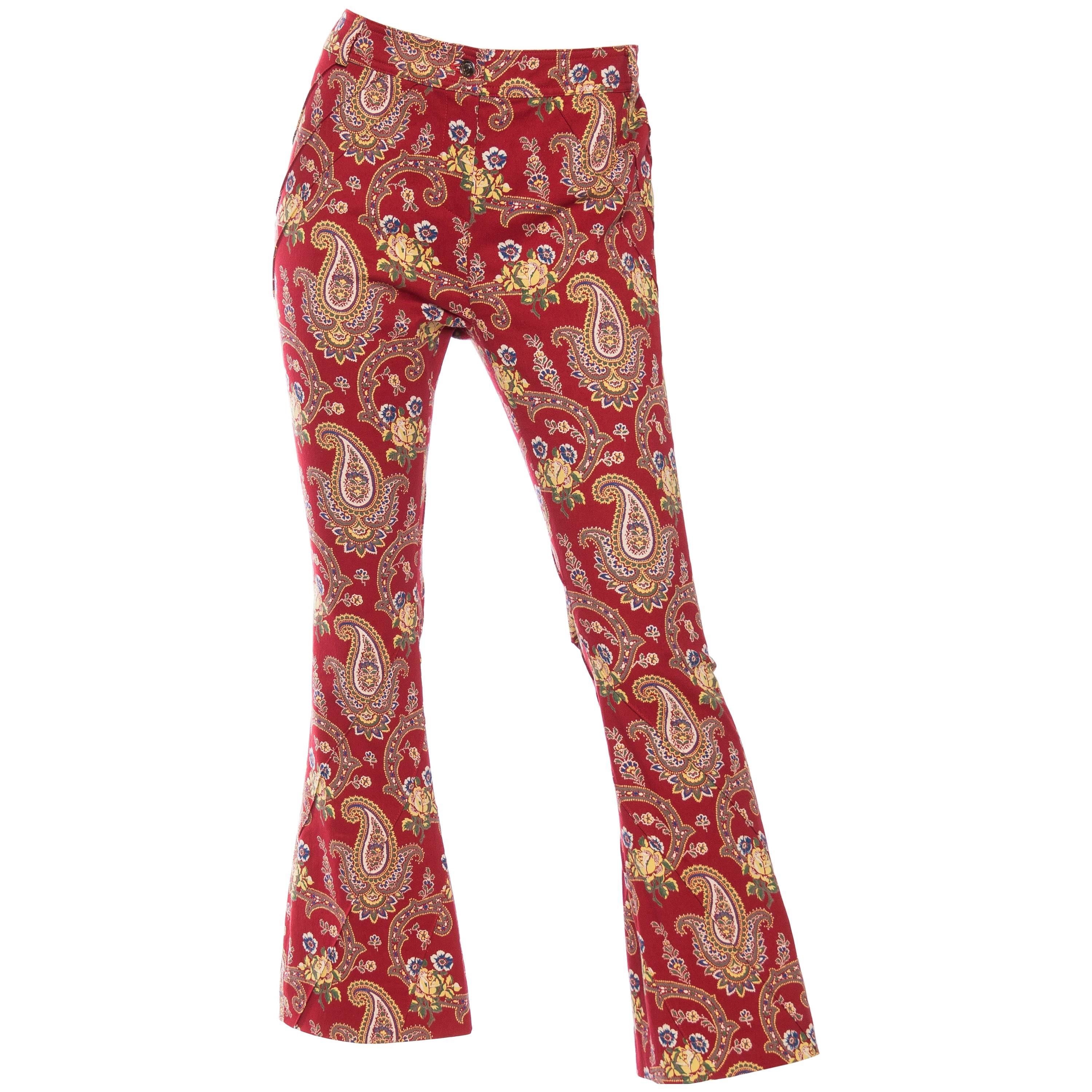 1990s Christian Dior Victorian Paisley Trousers