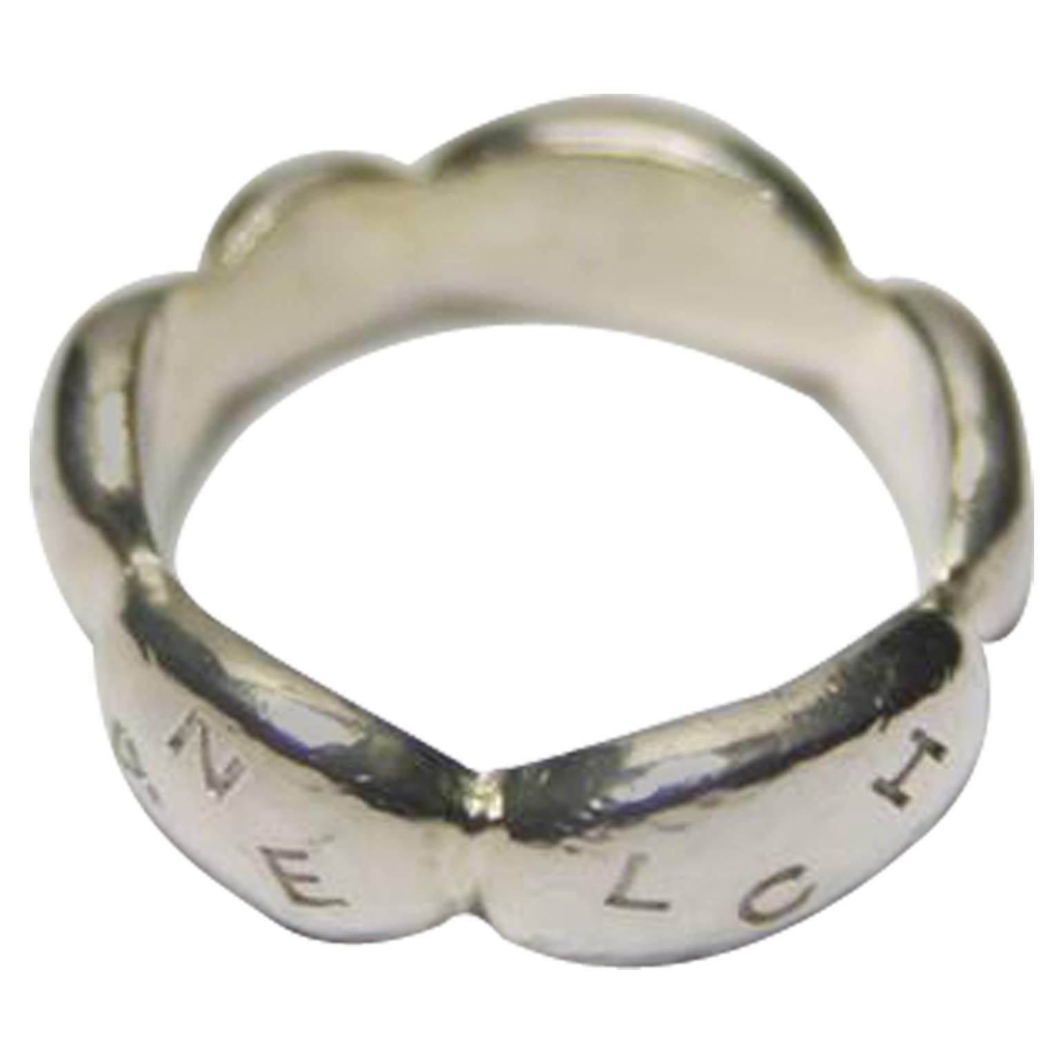 Chanel Vintage Ring Initiale Silver 925 Size US 