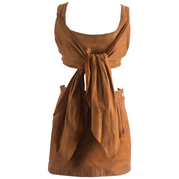 Vivienne Westwood Spring-Summer 1992 brown leather corset and mini ...