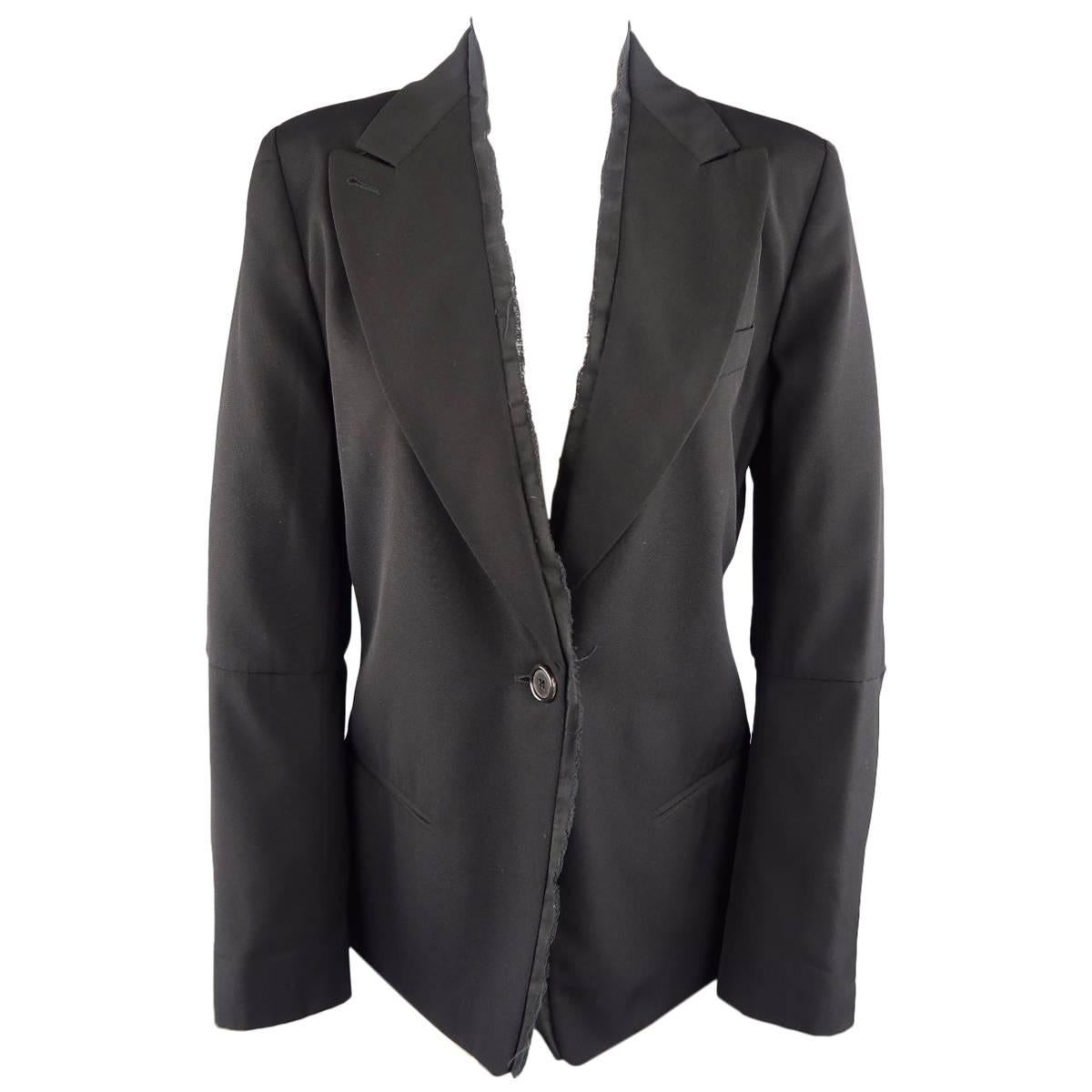Ann Demeulemeester Viv Cotton Twill Coat in Black Womens Coats Ann Demeulemeester Coats 