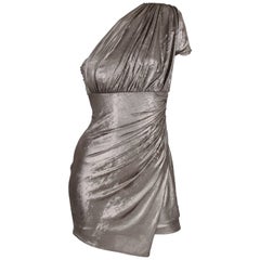 Temperley London One-Shoulder Dress - silver grey