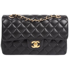 Chanel 2.55 Timeless Small Double Flap Bag - black lambskin leather 6
