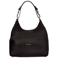 Pierre Cardin New black leather hobo bag handbag