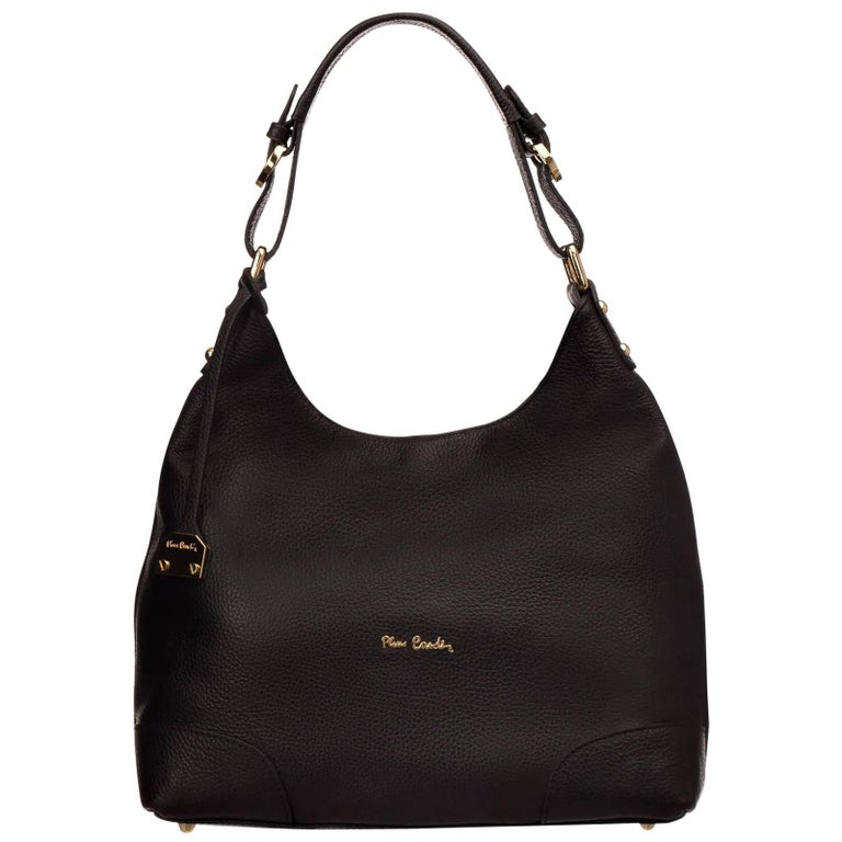 Pierre Cardin New black leather hobo bag handbag at 1stDibs pierre purses, pierre bag, pierre