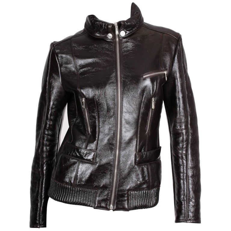 Versace VJC Leather Jacket - black For Sale at 1stDibs | vjc versace ...