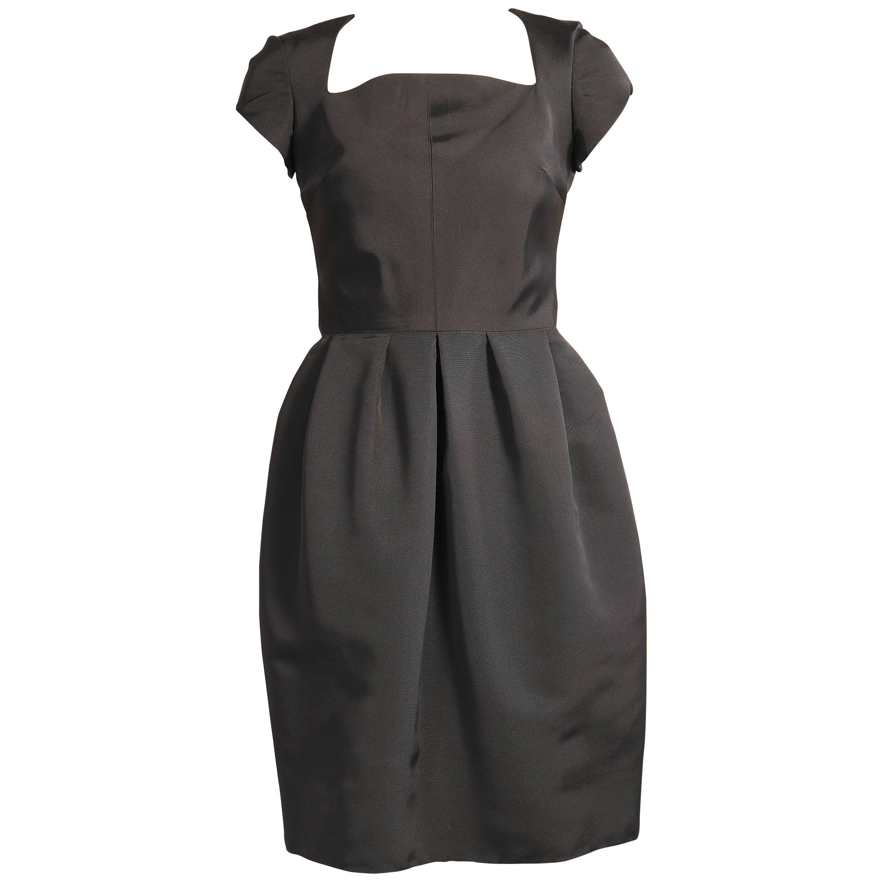 oscar de la renta black cocktail dress