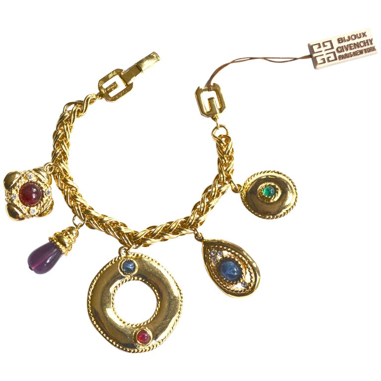 80s Givenchy Charm Bracelet at 1stDibs