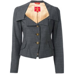 Vintage 1990s VIVIENNE WESTWOOD 'Red Label' grey fitted jacket