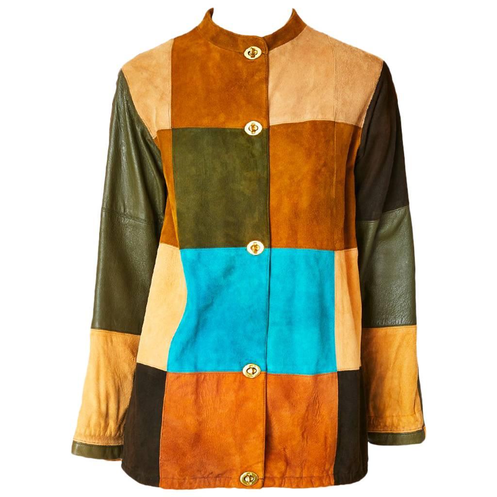 Bonnie Cashin Patchwork Suede and Leather Jacket