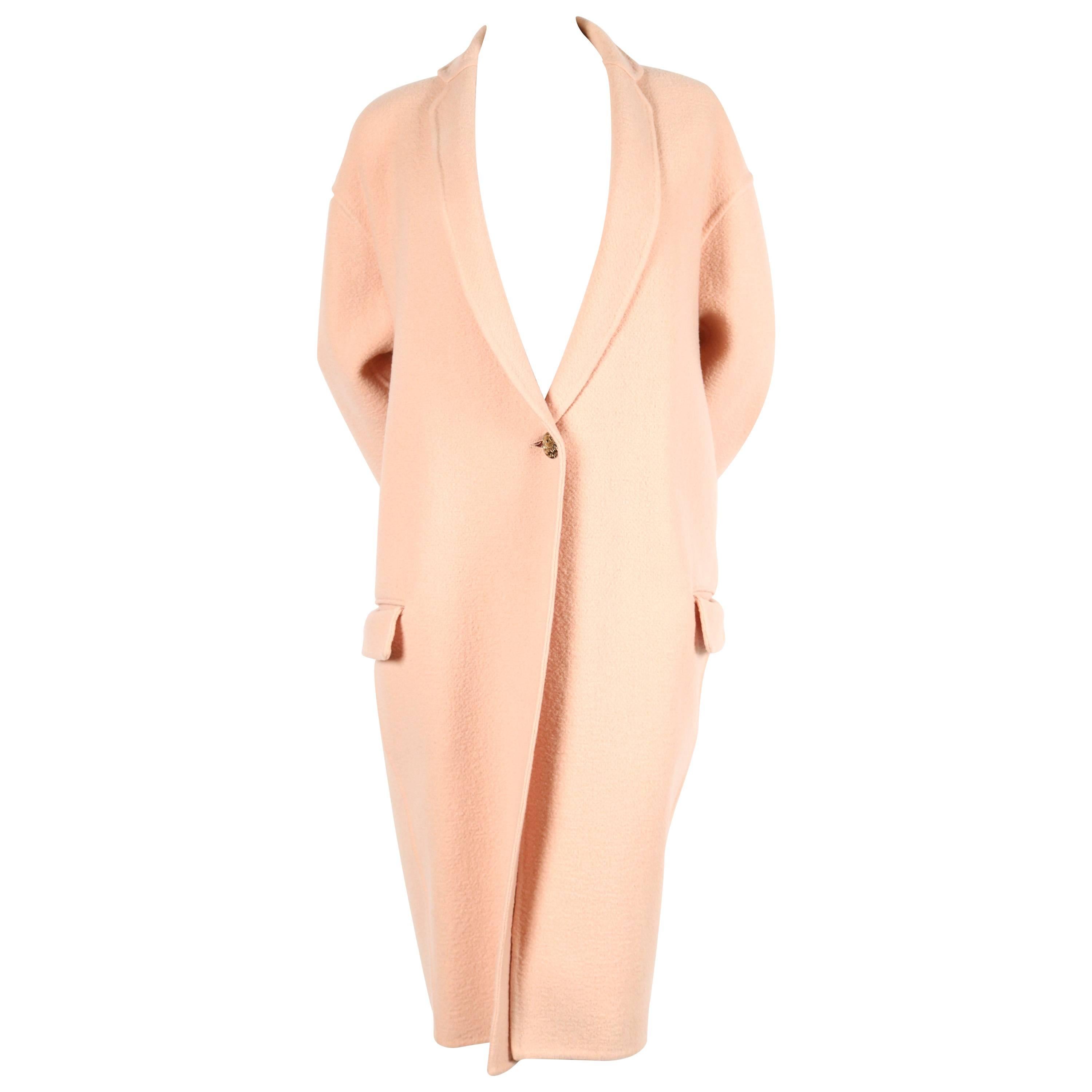 CELINE blush cashmere runway coat - 2013