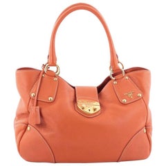 Prada Antic Pushlock Tote Vitello Daino Large