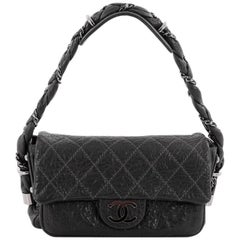 Chanel Lady Braid Flap Bag Quilted Distressed Lambskin Small