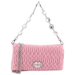 Miu Miu Crystal Clutch Matelasse Leather Small