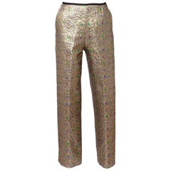 Yves Saint Laurent " Rive Gauche " Silk Brocade Trousers  