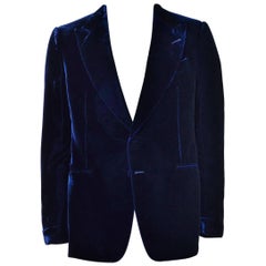 Tom Ford Navy Shelton Slim Fit Velvet Tuxedo Jacket