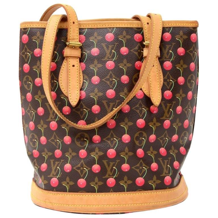 Louis Vuitton Bucket PM Monogram Cherry Canvas Shoulder Bag 2005 Limited at 1stdibs