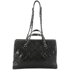 Chanel CC Crave Quilted Glazed Caviar Tote