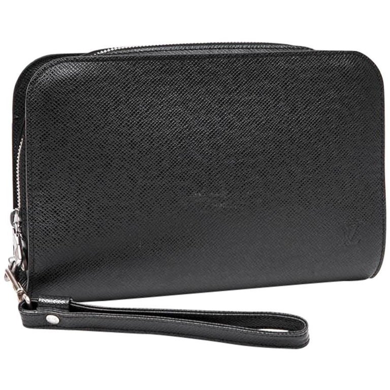 LOUIS VUITTON Travel Pouch in Brown Taiga Leather at 1stdibs