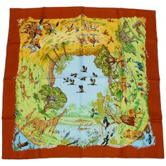 Hermès Vintage Silk Carre Scarf "Africa" by Robert Dallet