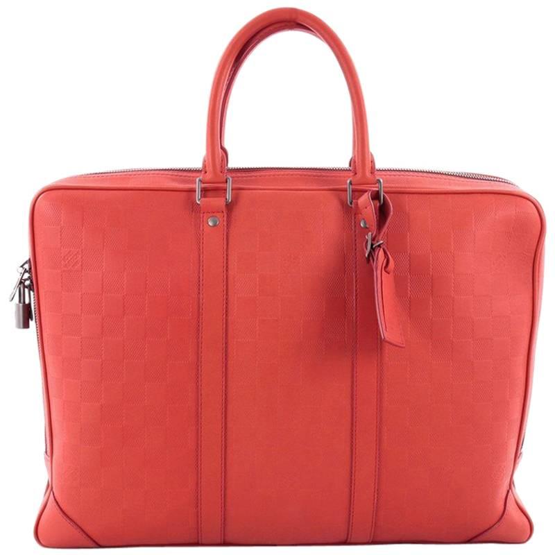 Louis Vuitton Porte-Documents Voyages Bag Damier Infini Leather PM